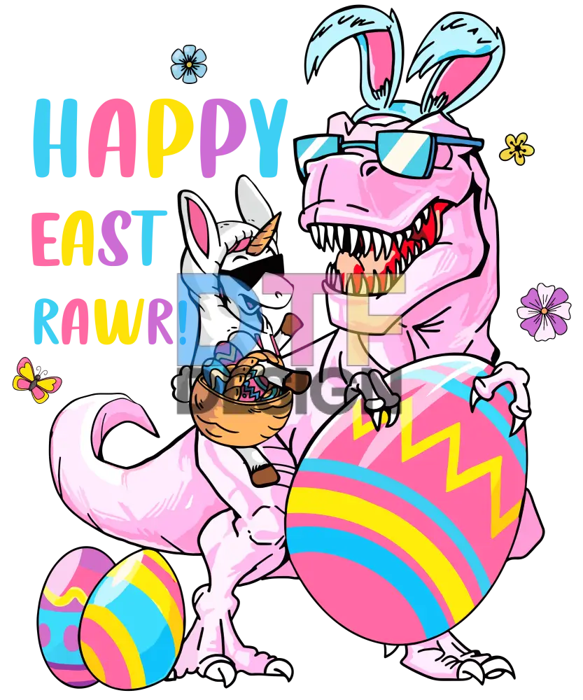 Happy Eastrawr T Rex Easter Bunny Dinosaur Eggs Boys Kids
