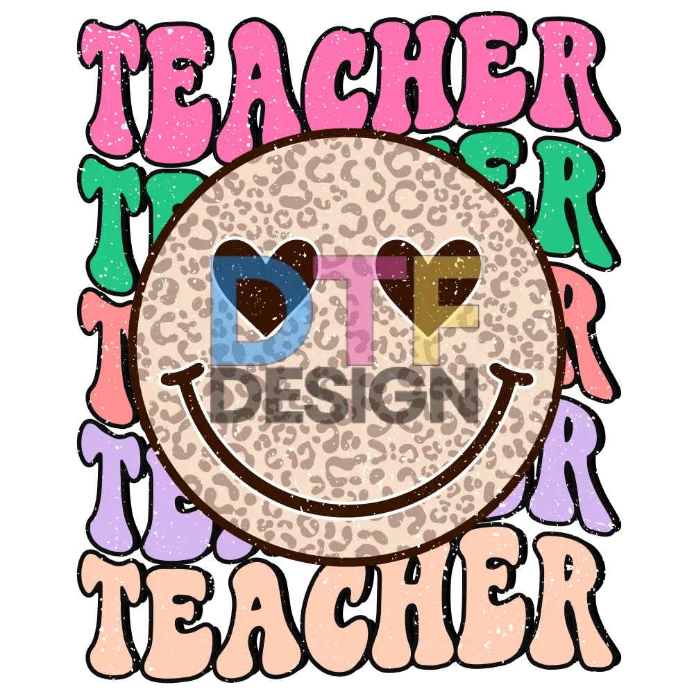 Happy Teacher Distressed