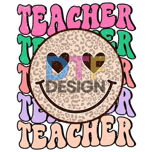 Happy Teacher Distressed