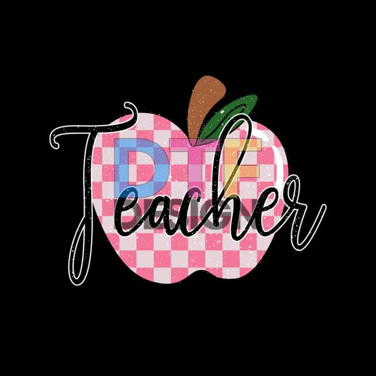 Teacher Wirh Apple Distressed